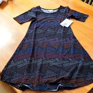 LuLaRoe Adeline Size 10 black and Multi colored